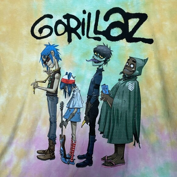 Gorillaz Rock Tie-dye T-shirt size Large - Picture 2 of 4